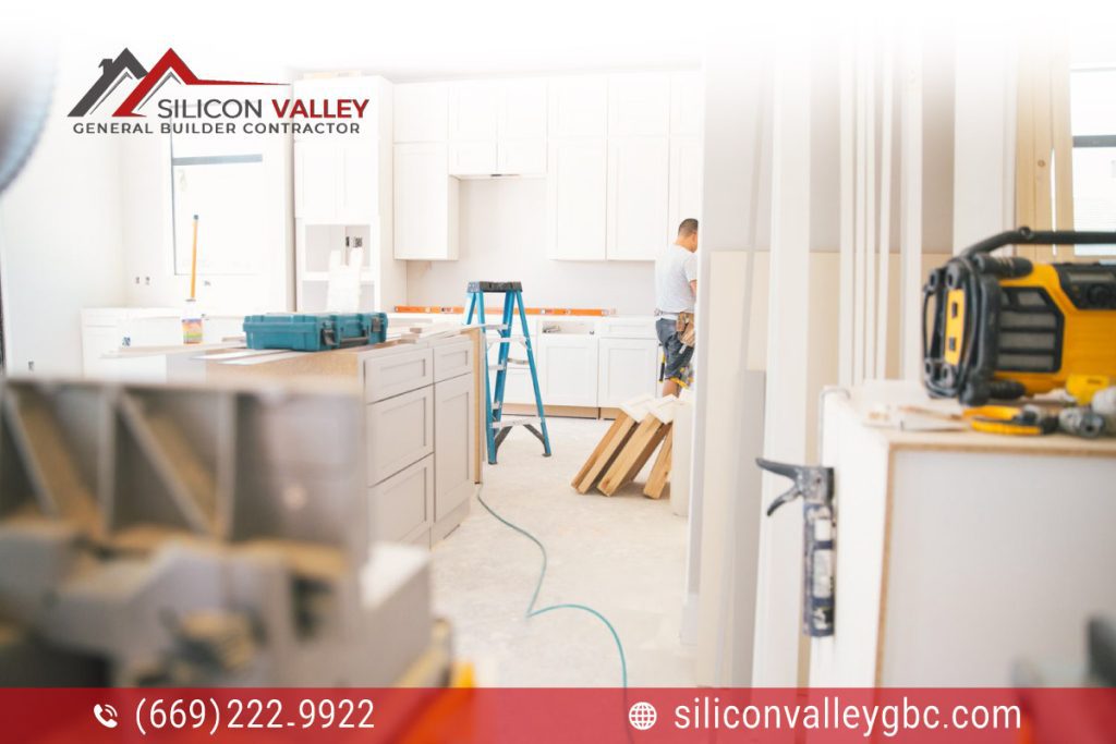 Construction of a home addition in Santa Clara